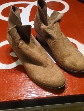 Rock & Candy Women's Suede Ankle Booties in Light Brown